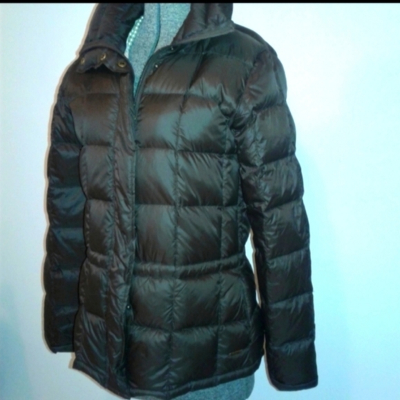 RALPH LAUREN polo Puffer Down Jacket Womens Size S/M Brown Snap Full Zip - Picture 4 of 8